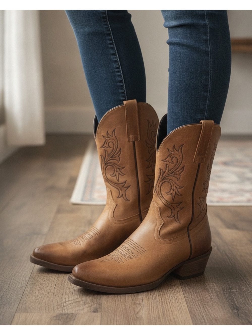 Sterling River Boots Women's Brown Leather Western Cowboy Boots Size 11